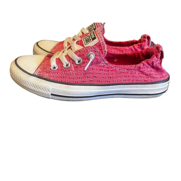 Converse All Star Shoreline Dark Pink Low Top Women’s 8 Slip-On chuck Taylor - Picture 2 of 7